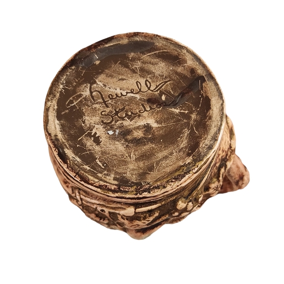 Newell Studios Ceramic Cherub Pitcher | Vintage Brown Glazed Pitcher - Picture 12 of 15